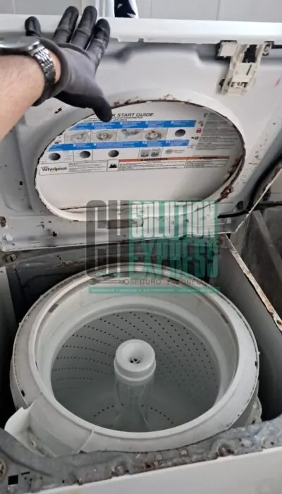 Cambio de suspensión de lavadora Whirlpool